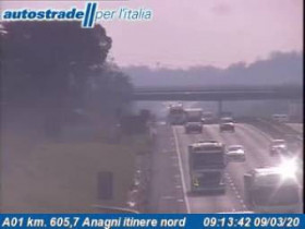 Immagine di anteprima della webcam Anagni - Traffic A01 - KM 605,7