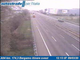 Webkamera előnézeti kép Bergamo - A04 - KM 174,3