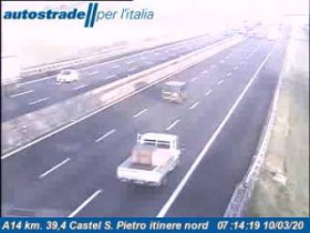 Webkamera előnézeti kép Castel San Pietro Terme - A14 - KM 39,4 