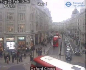 Webkamera előnézeti kép London - Oxford Circus